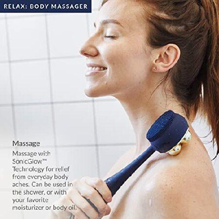 プライスダウン PMD Beauty Clean Body - Smart Body Cleansing Device with Silicone Brush ＆ Three Interchangeable Attachments - Waterproof - SonicGlow Vibration - Clea