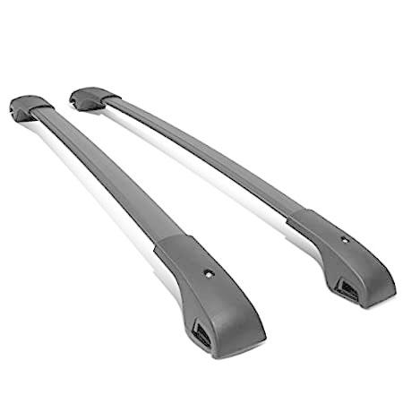 DNA Motoring XY-6004 Factory Style Matte Roof Rack Rail Cross Bar Compatible with 14-20 Jeep Cherokee， 150lbs Load Capacity