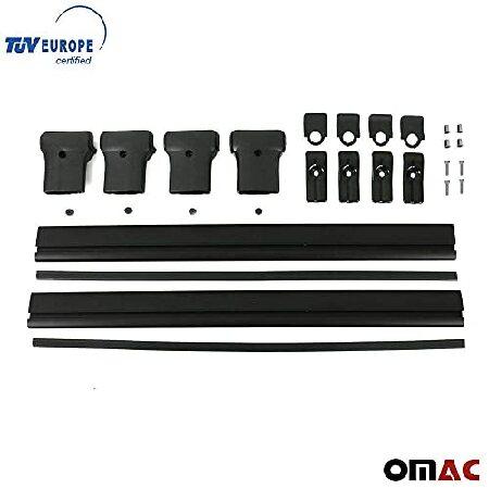 【12月スーパーSALE 15%OFF】 OMAC Roof Rack Cross Bars for Volvo XC90 2003 to 2015， Luggage Carrier， Black