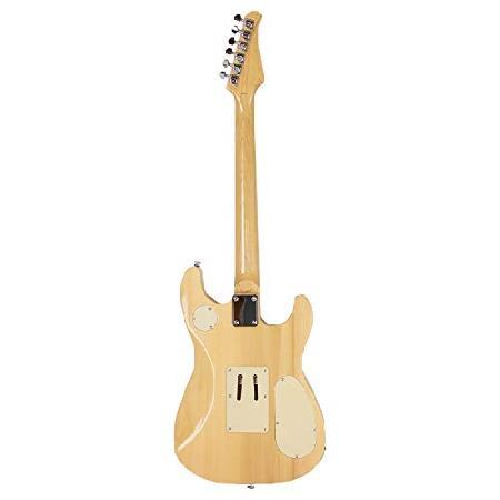 売れ筋日本 Sawtooth 6 String Solid-Body Electric Guitar， Left-Handed Natural Flame (ST-ES-LH-HYBRID-FL-NFM-KIT)