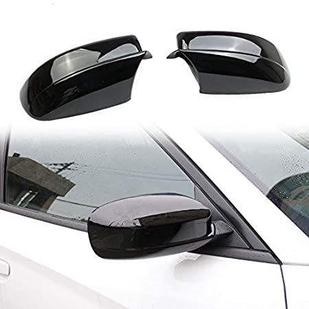 オンライン質屋 Crosselec Bright black Side Door Mirror Cover Molding Trim For Dodge Charge