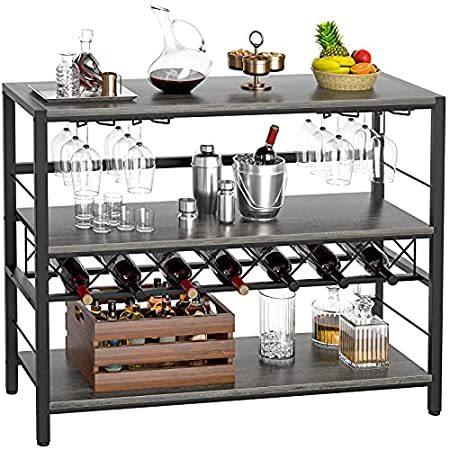 好きに Bar Modern Table, Rack Wine Ecoprsio （新品） Cabinet Holde Glass and Rack Wine with ワインラック
