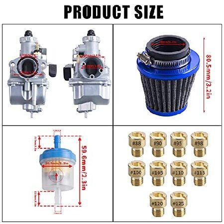 (新品) ORAEVY VM22 26mm Carburetor Carb Kit for Mikuni Performance Intake Pipe Mainfold Air Filter Fit For Predator 212cc GX160 Honda GX200 CT200U 196｜centervalley｜04