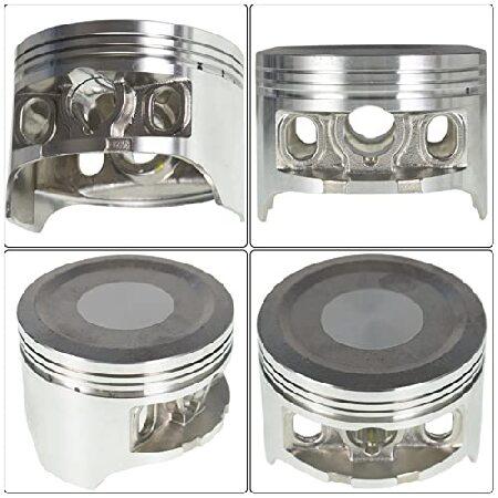 (新品) WFLNHB Cylinder Piston Gasket Top End Kit Replacement for Honda Rancher TRX350 2000-2006 13112-HN5-670 12100-HN5-670 98069-57916 - 3