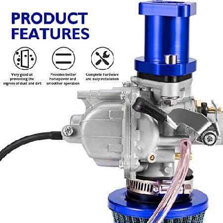 (新品) sajxioez VM22 26mm Carburetor Upgraded Performance Intake Mainfold Adapt Air Filter Kit apply to Predator 212 Performance Parts ( Blue )｜centervalley｜03