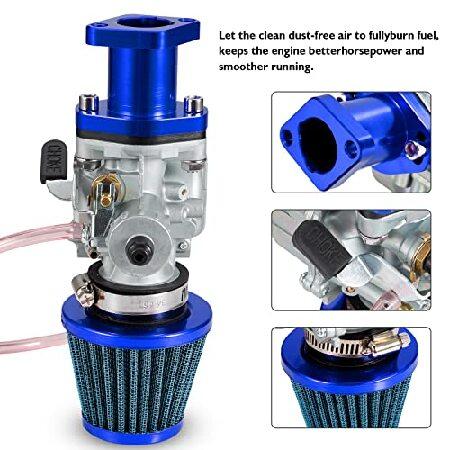 (新品) sajxioez VM22 26mm Carburetor Upgraded Performance Intake Mainfold Adapt Air Filter Kit apply to Predator 212 Performance Parts ( Blue )｜centervalley｜04