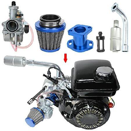 (新品) GREHUA VM22 Carburetor Intake Manifold Exhaust Pipe Muffler Jet Kit Blue for Predator 212cc 196cc 6.5hp TrailMaster Baja MB200 CT200U RB200 GX1｜centervalley｜06