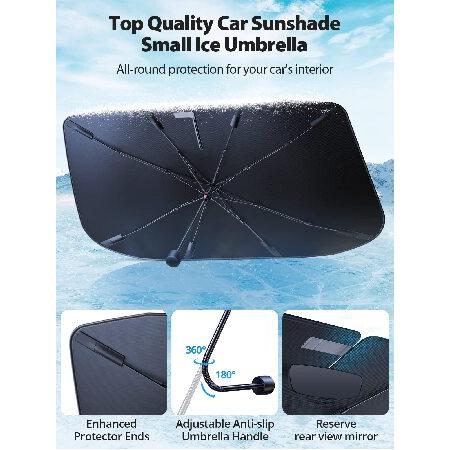 最安値購入 VICSEED Windshield Sun Shade for Car[?Cool Down 60°F]Durable Ice Crystals Nano-Titanium Silver Sun Shade Car for UV Rays ＆ Sun Heat Protection，Super