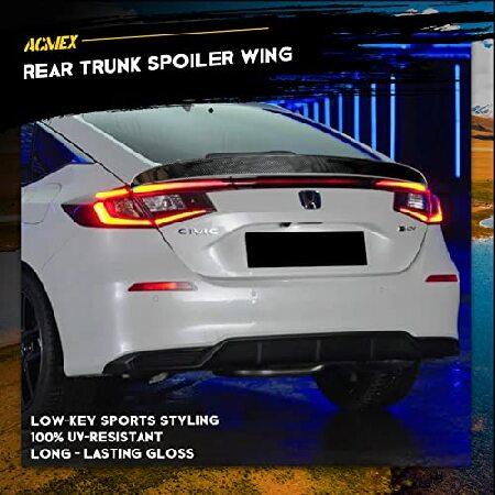 通販の Acmex Rear Spoiler Compatible with 2021-2023 11th Gen Civic Sedan， 50 inch Car Trunk Spoiler ABS Racing Spoiler Wing Lightweight Rear Wing， Carbon Fib