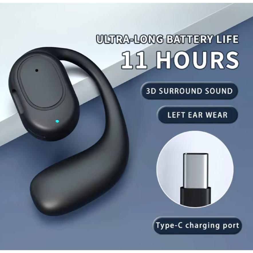 新しいワイヤレスBluetoothヘッドセット イヤホン ブラック ワイヤレスイヤホン Bluetooth 5.4 骨伝導ヘッドセット