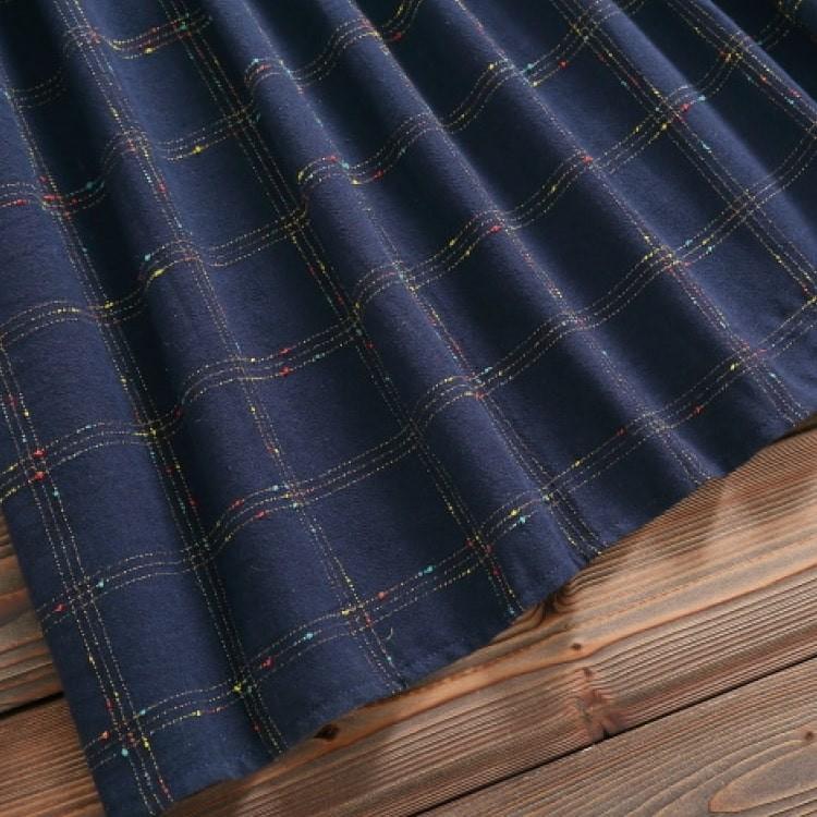 チェック ワンピース 韓国 ファッション レトロ ワンピース 長袖 可愛い Aライン 春 N0023 Cwショップ 通販 Yahoo ショッピング