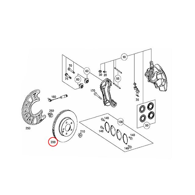 Mercedes-Benz（メルセデス・ベンツ） ブレーキローター フロント 左右