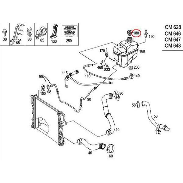 Mercedes-Benz ラジエター キャップ メルセデスベンツ Sクラス W221 