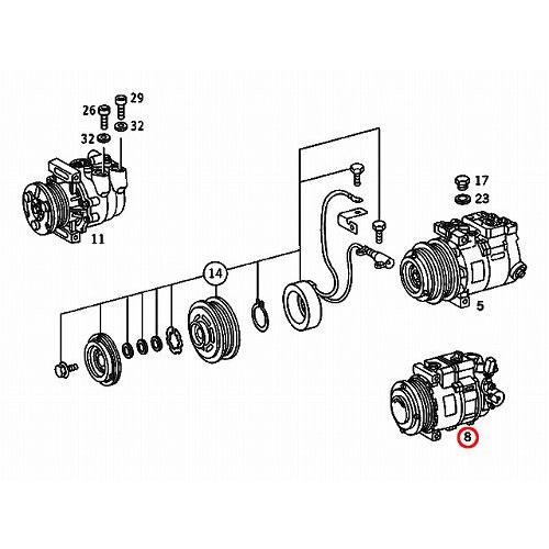 エアコン コンプレッサー メルセデスベンツ Cクラス W203 C180 C200 C230 C240 C280 C320 0012302811 Ed04 セントピア ショッピングストア 通販 Yahoo ショッピング