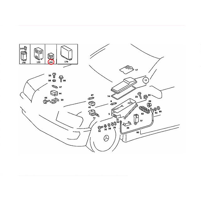 Mercedes-Benz（メルセデス・ベンツ） 純正品 リレー R129 W124 W126