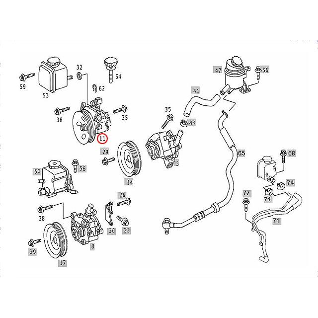 Mercedes-Benz パワステポンプ パワーステアリングポンプ メルセデス 