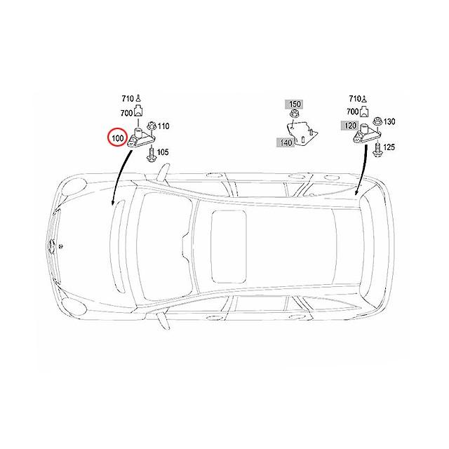 Mercedes-Benz 純正品 横Gセンサー メルセデスベンツ Sクラス W221 
