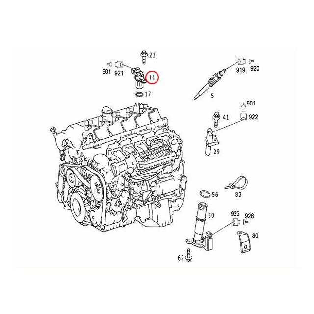 メルセデスベンツ Gクラス V6 V8用クランクポジションセンサー　ボッシュ新品 Mercedes-Benz（メルセデス・ベンツ） カムセンサー Gクラス W463