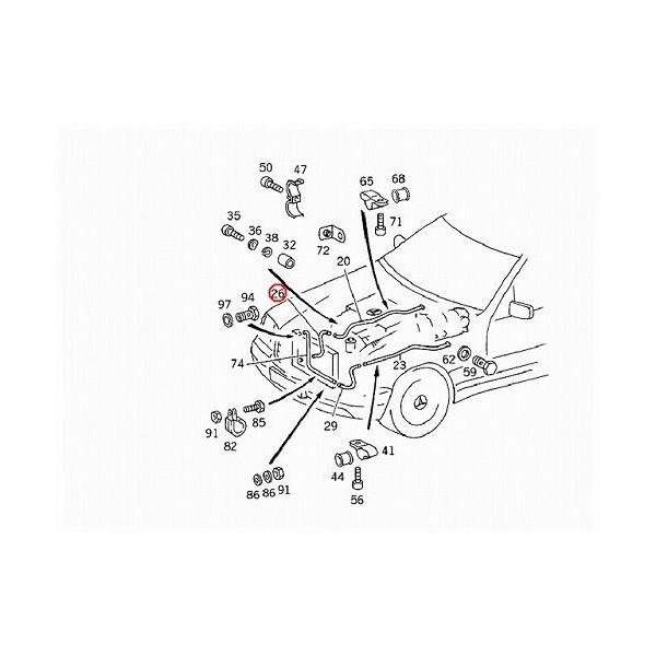 純正品 ATオイル オートマオイル クーラーホース メルセデスベンツ W124 W140の画像