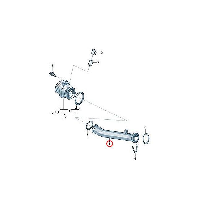 フォルクスワーゲン（Volkswagen） ウォーターホース ウォーターパイプ