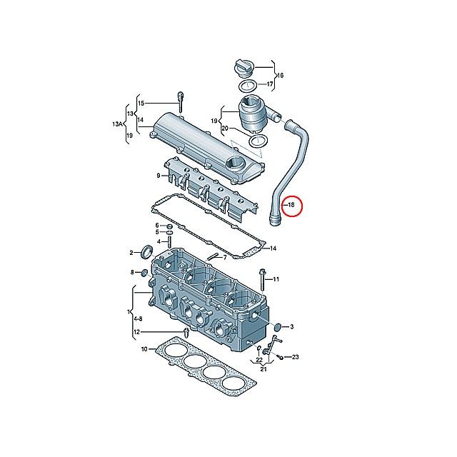 フォルクスワーゲン ブローバイホース ニュービートル 9CBFS