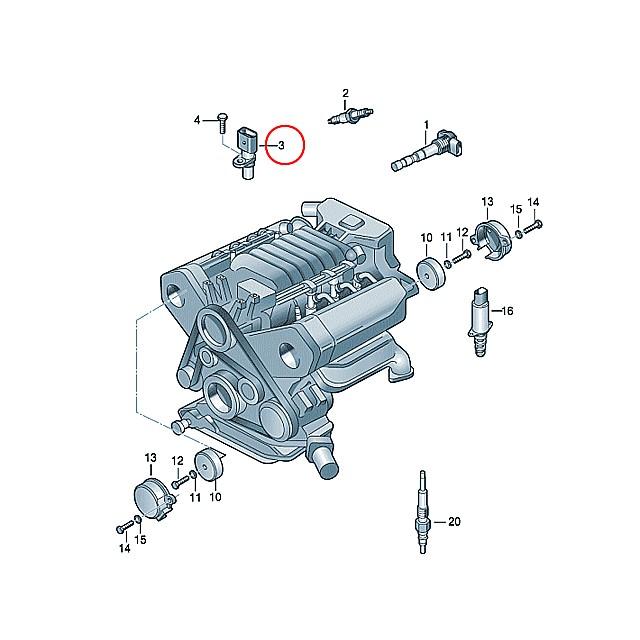 フォルクスワーゲン（Volkswagen） カムシャフト ポジションセンサー 