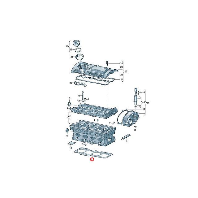 Audi（アウディ） シリンダーヘッドガスケット A4 8EBGBF 8EBWEF