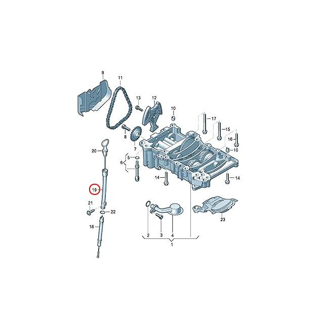 Audi（アウディ） 純正品 オイルレベルゲージガイドパイプ TT TTS