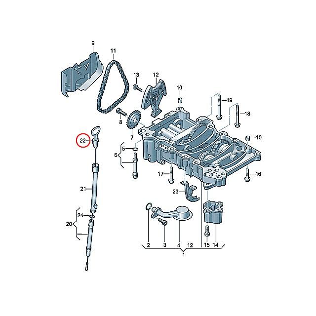 フォルクスワーゲン（Volkswagen） 純正品 エンジンオイル レベル