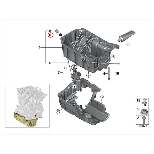 エンジンオイルパン用 ドレンワッシャー BMW X5シリーズ F15 35d KS30 KS30S 07119963132ed10セント