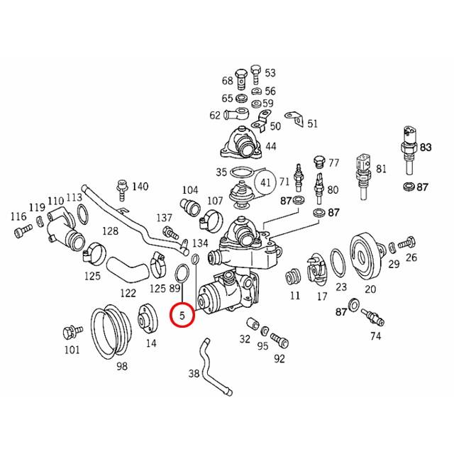 Mercedes-Benz ウォーターポンプ メルセデスベンツ Sクラス W140 300SE 