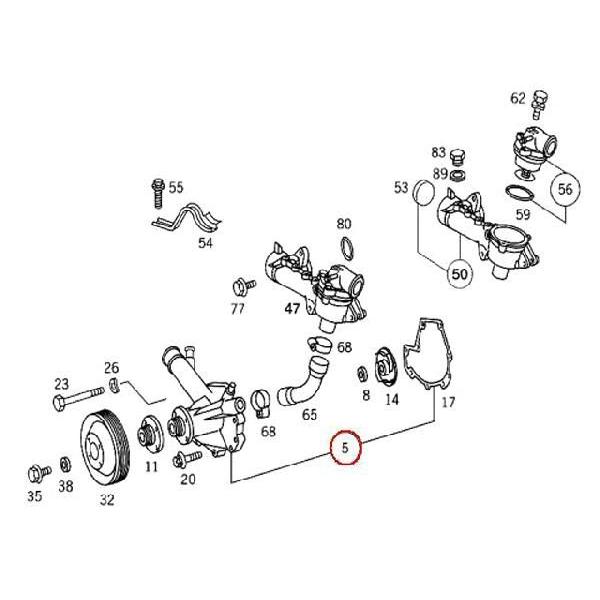 ウォーターポンプ　メルセデスベンツ Eクラス W124　220E 220TE E220　M111 直4エンジン｜centpiashop｜03