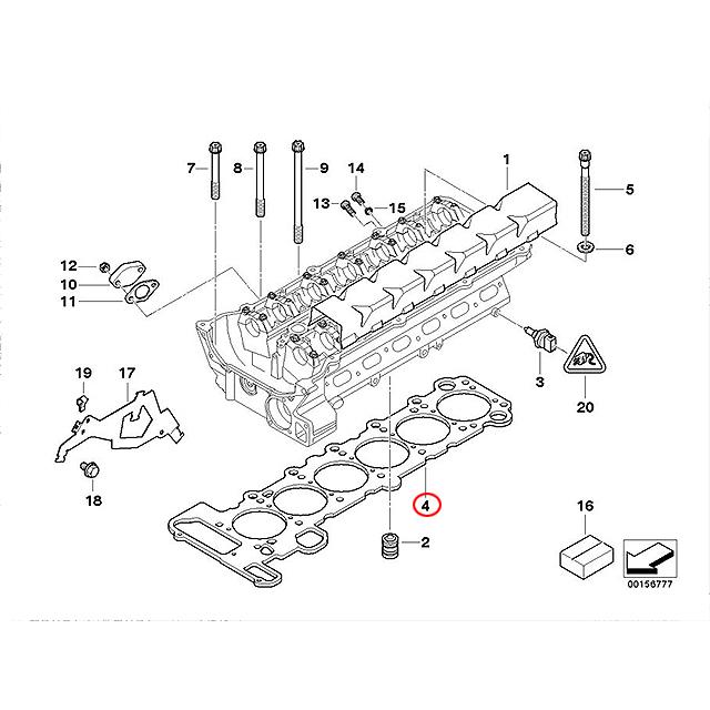 シリンダーヘッド ガスケット BMW 3シリーズ E46 320i AM20 AV22 M52 M54 直6エンジン 11127506983