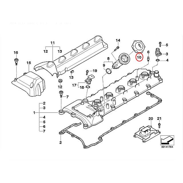 純正 エンジン オイルフィラーキャップ　BMW　E46 E60 E63 E64 E90 E92 F01 F02 F07 X5(E70) X6(E71) Z3(E36) Z4(E85) Z4(E86)｜centpiashop｜02