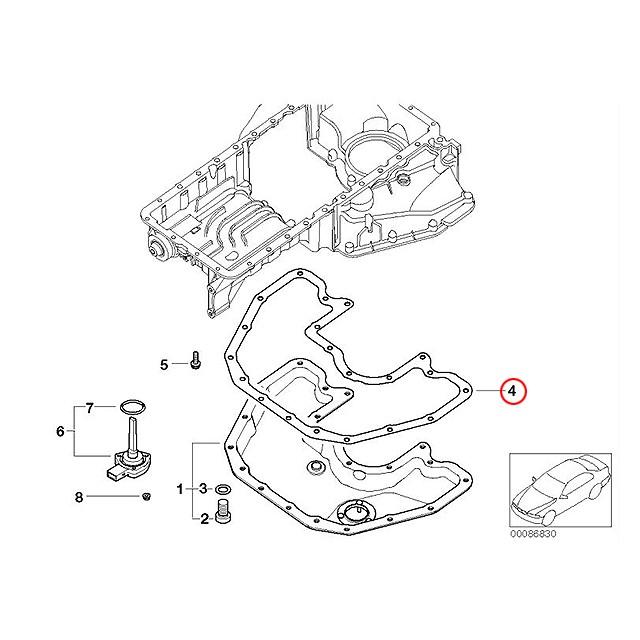 エンジン オイルパンガスケット BMW 7シリーズ E65 E66 735i 740i 745i 750i 745Li 750Li 760Li