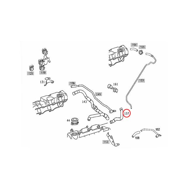 Mercedes-Benz（メルセデス・ベンツ） 純正品 ブローバイホース C