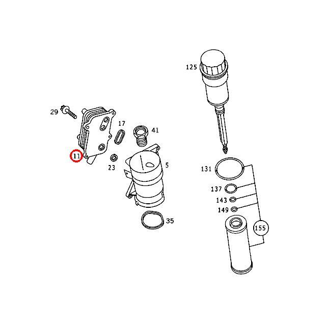 Mercedes-Benz エンジン オイルクーラー ASSY メルセデスベンツ G 