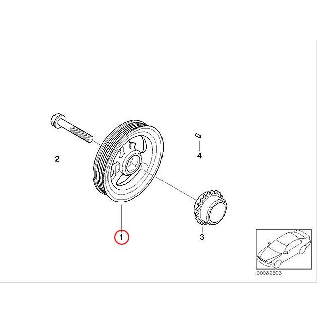 MINI（ミニ） クランクプーリー R50 R52 クーパー ワン RA16 RF16 W10 