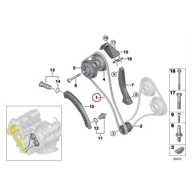 タイミングチェーン BMW 1シリーズ F20 116i 118i 1A16 11311439853ed02セントピア ショッピング