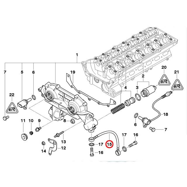 純正 オイルホース　BMW 5シリーズ E39　525i 528i 530i　DD25 DD28 DD28A DM25 DM28 DP28 DS25 DS25A DS30 DT25 DT30　M52 M54 直6エンジン｜centpiashop｜02