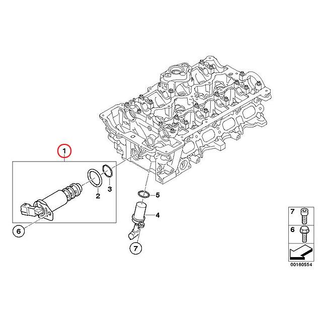 VANOS ソレノイドバルブ　BMW 3シリーズ E90 E91 E92　320i　PG20 PG20G US20 KD20 KD20G　N43 直4エンジン｜centpiashop｜02