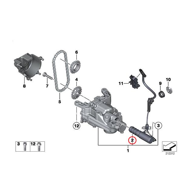 純正 オイルポンプ ソレノイドバルブ MINI(ミニ) R55 R56 R57 R58 R59 R60 R61 クーパー クーパーS ジョン