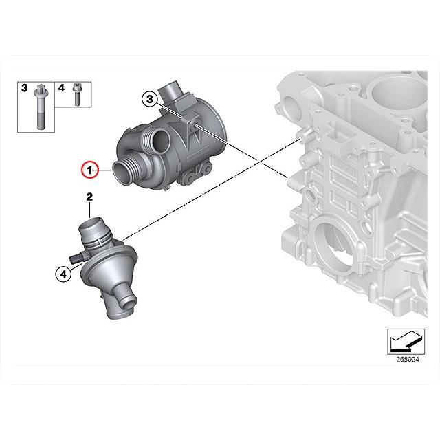 BMW ウォーターポンプ BMW X1シリーズ E84 20i 28i VL20 VM20 N20 直4