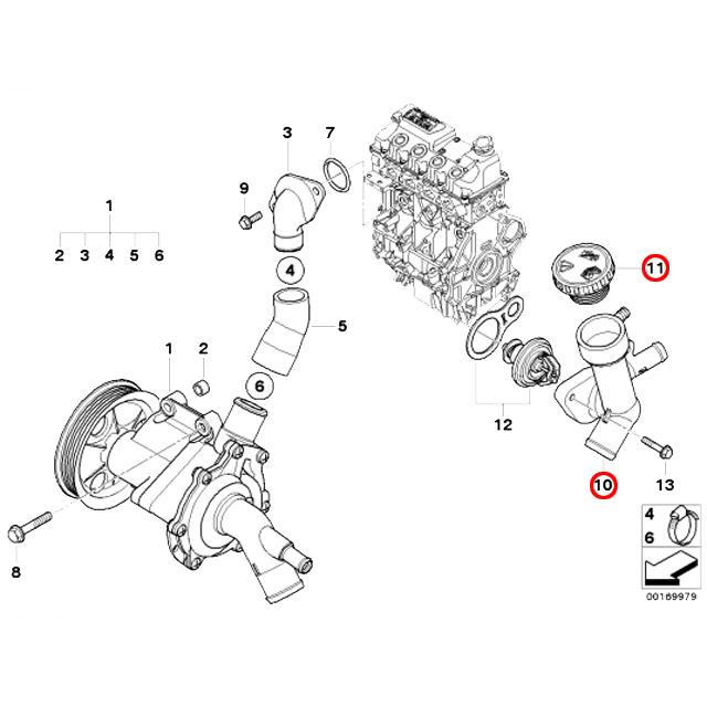 MINI（ミニ） サーモスタット ハウジング R50 R52 クーパー ワン RA16