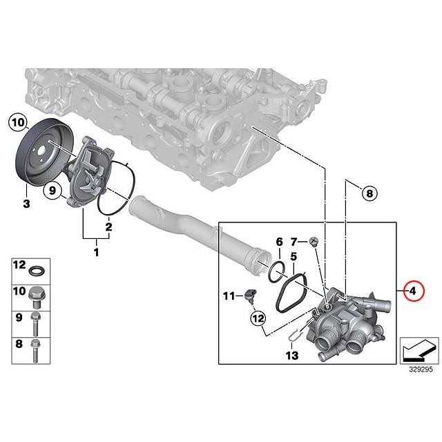 サーモスタット ハウジング ASSY MINI(ミニ) R55 R56 R57 R58 R59 R60 R61 クーパー クーパーS ジョンクーパーワークス ワン N16 N18 直4エンジン|centpiashop|02