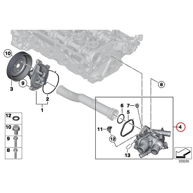 サーモスタット ハウジング ASSY　MINI(ミニ) R55 R56 R57 R58 R59 R60 R61　クーパー クーパーS ジョンクーパーワークス ワン　N16 N18 直4エンジン｜centpiashop｜02