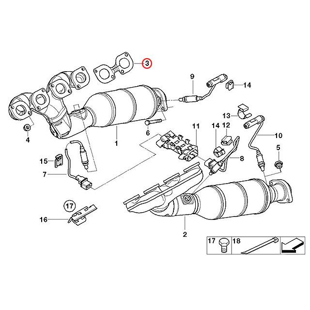 エキゾーストマニホールド ガスケット　BMW 5シリーズ E39　540i M5　DE44 DE50 DN44｜centpiashop｜02