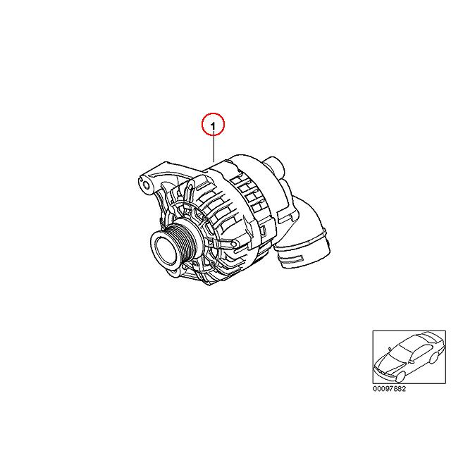 オルタネーター 14V 120A　BMW 5シリーズ E39　520i 525i 530i｜centpiashop｜02