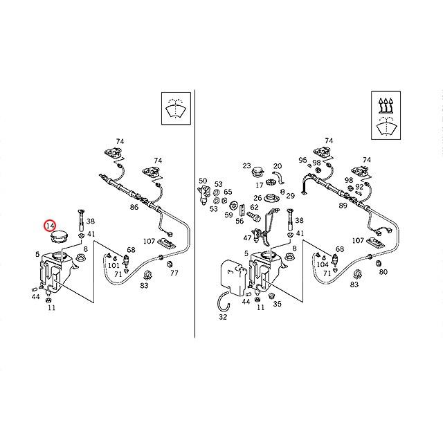 Mercedes-Benz（メルセデス・ベンツ） 純正品 ウォッシャータンク