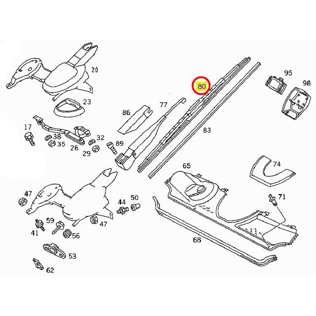 Mercedes-Benz（メルセデス・ベンツ） フロント ワイパーブレード E